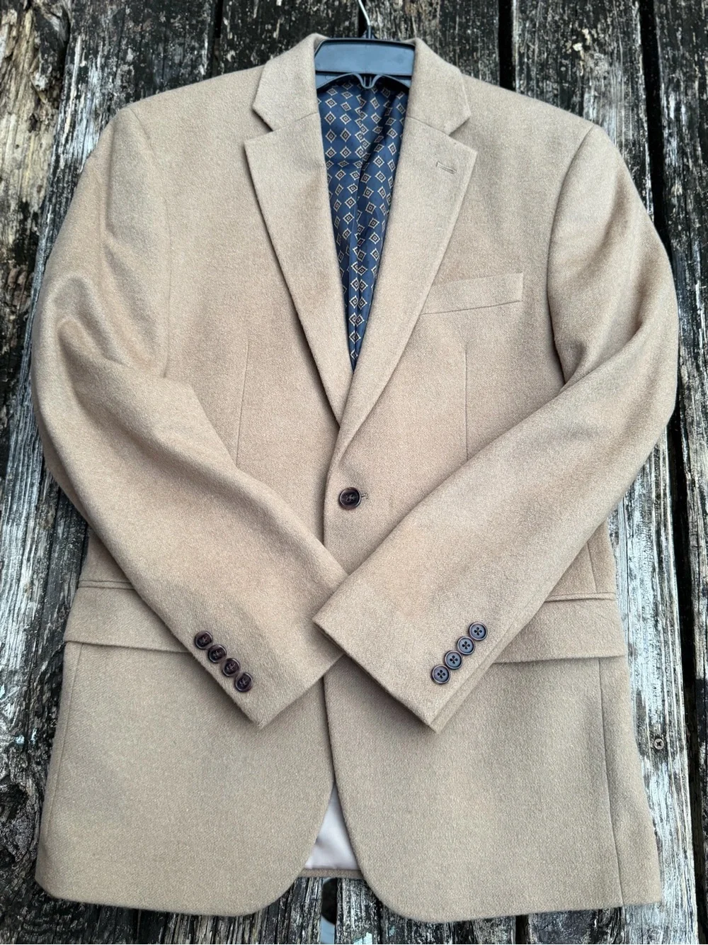 Ralph Lauren Men’s 38R Camel Beige Wool Silk Cashmere Sport Coat Blazer P5
